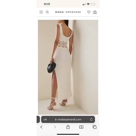 Christopher Esber Crochet Maxi Dress White NWT L Large - Picture 4 of 13